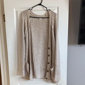 Garage Light Tan Knit Cardigan